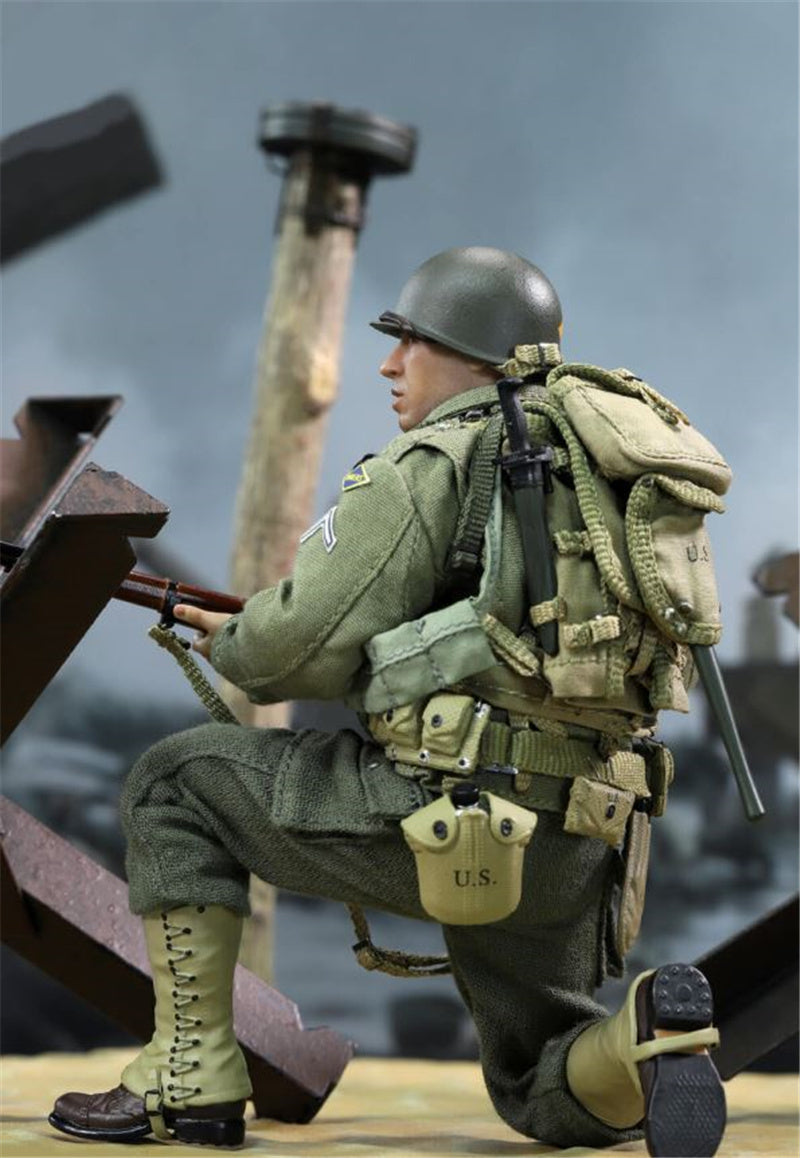 DID Palm Hero Series WWII US 2nd Ranger Battalion Series 3rd Private Caparzo 1:12 Soldier Pre-built Model