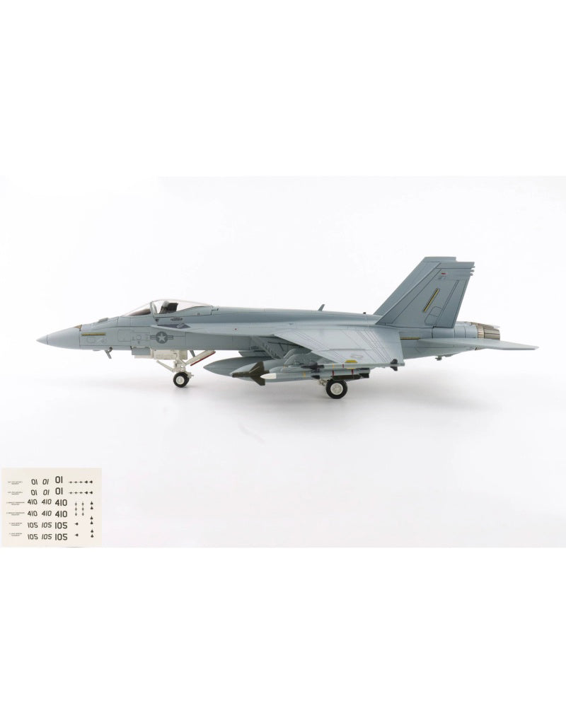 HOBBY MASTER US Navy F/A-18E Dagger Team 1:72 Model   w/decals for 01, 105, 410 airplanes