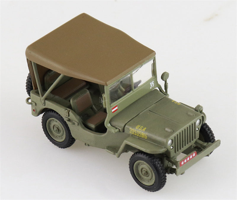 HOBBY MASTER US 1/4 ton Military Vehicle Leyte WWII 1945 Gen. Douglas MacArthur 1:72 Tank Pre-built Model