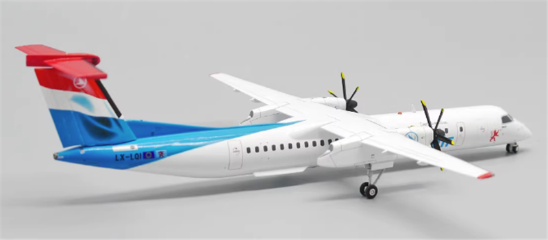JC Wings Luxair BOMBARDIER Dash 8-Q400 LX-LQI 1:200 Aircraft Pre-built Model