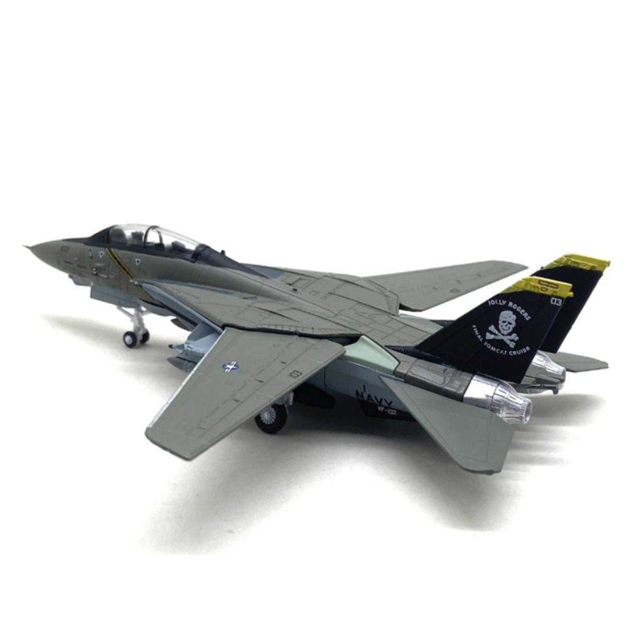 FLOZ F14 Tomcat fighter jet Fine edition dark gray 1:100 Aircraft Pre-built Model