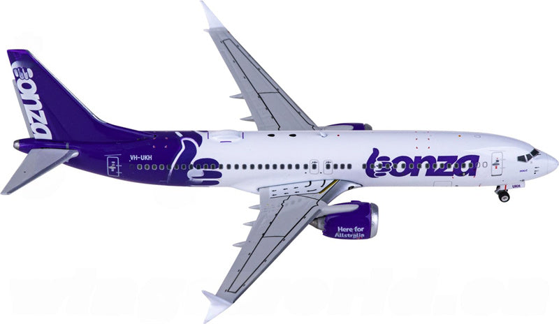 Phoenix Bonza Boeing 737 MAX 8 VH-UKH 1:400 Diecast Model view 3
