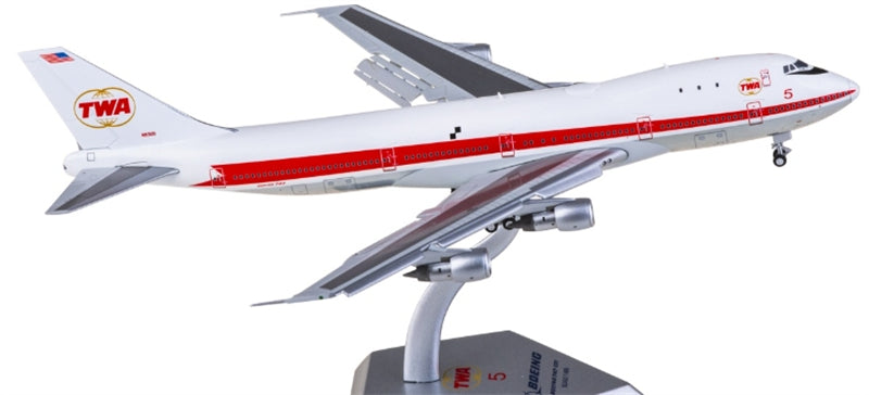 Patriot TWA for Trans World Airlines for Boeing 747-100 N93101 flaps down 1:400 Aircraft Pre-built  Airliner Model Display