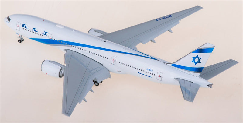 Geminijets 1:400 El Al Boeing 777-200ER 4X-ECB Flaps down Model