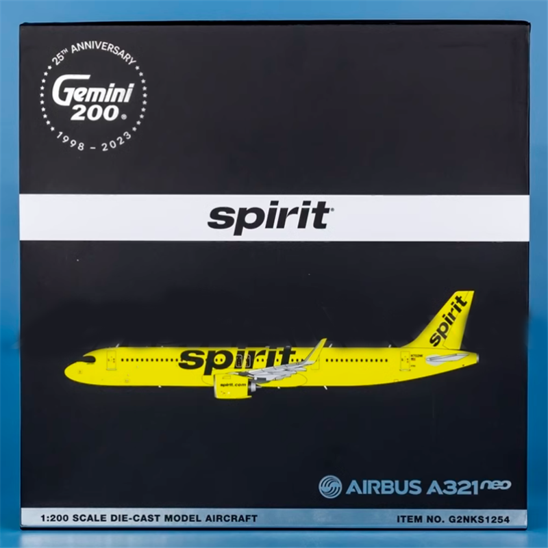 GeminiJets Spirit Airbus A321neo N702NK 1:200 Aircraft Pre-built Model