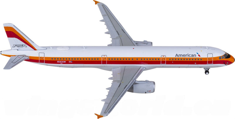 Geminijets American Airlines Airbus A321 N582UW 1:400 Diecast Model view 3