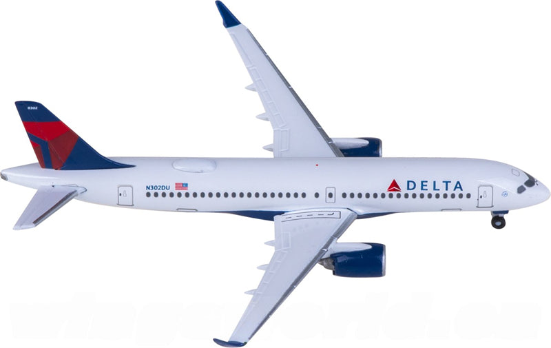 Herpa Delta Air Lines Airbus A220-300 N302DU 1:500 Diecast Model view 1