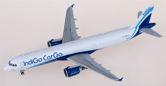 JC Wings Indigo Cargo Airbus A321P2F VT-IKW 1:400 Diecast Model view 1