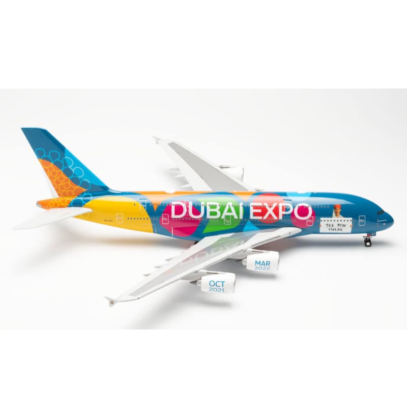 Herpa Emirates Airbus A380 A6-EOT 1:200 Aircraft Pre-built  Airliner Model Display