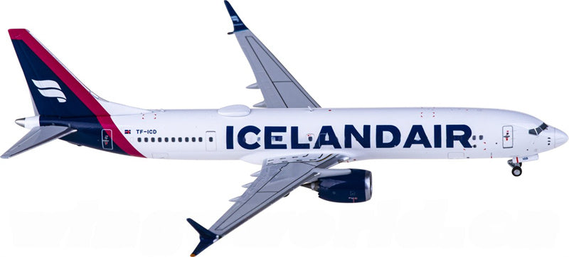 NGモデルズ アイスランド航空 ボーイング737 MAX 9 TF-ICD 1:400スケール 飛行機 組み立て済み旅客機モデル ディスプレイ