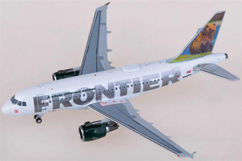 NG Models Frontier Airlines Airbus A318 N801FR 1:400 Diecast Model view 2