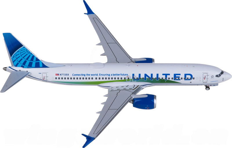 NG Models United Airlines Boeing 737 MAX 8 N77259 1:400 Diecast Model view 2