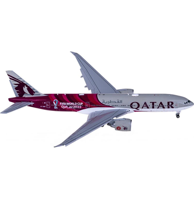 JC Wings Qatar Boeing 777-200LR A7-BBI Flaps down 1:400 Aircraft Pre-built  Airliner Model Display
