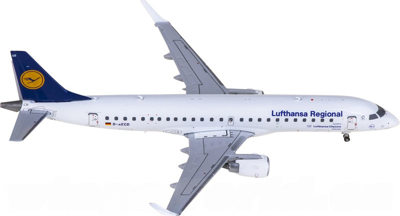 JC Wings 1:400 Lufthansa Embraer ERJ-190LR D-AECD Model
