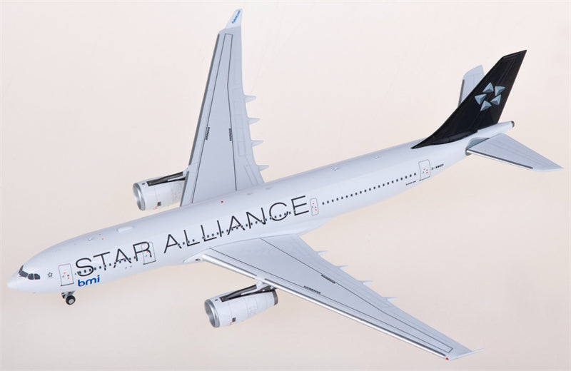 NG Models BMI for Airbus A330-200 G-WWBD Star Alliance 1:400 Aircraft Pre-built Model