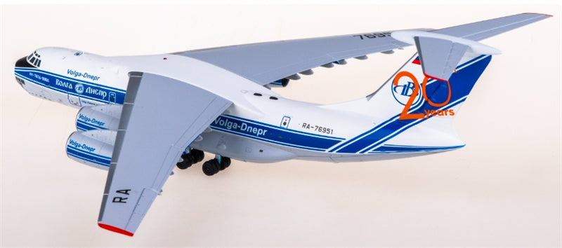 SQ Wings Volga-Dnepr Airlines for IIyushin Il-76TD-90VD RA76951 20years 1:200 Aircraft Pre-built  Airliner Model Display