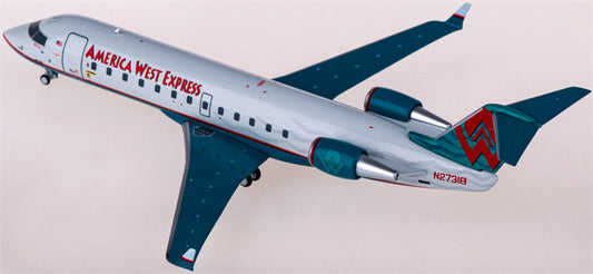 NGモデルズ アメリカ・ウエスト・エクスプレス航空 ボンバルディア CRJ200LR N27318 1:200 飛行機 組み立て済み旅客機モデル ディスプレイ