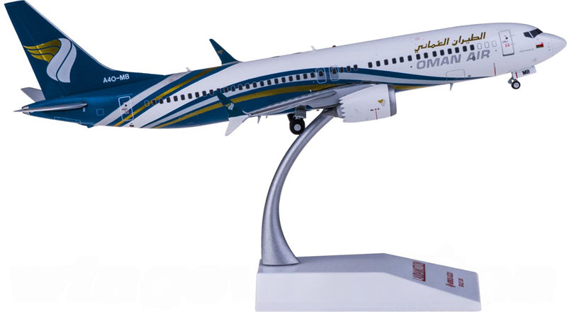 JC Wings Oman Air Boeing 737 MAX 8 A4O-MB 1:200 Diecast Model view 1