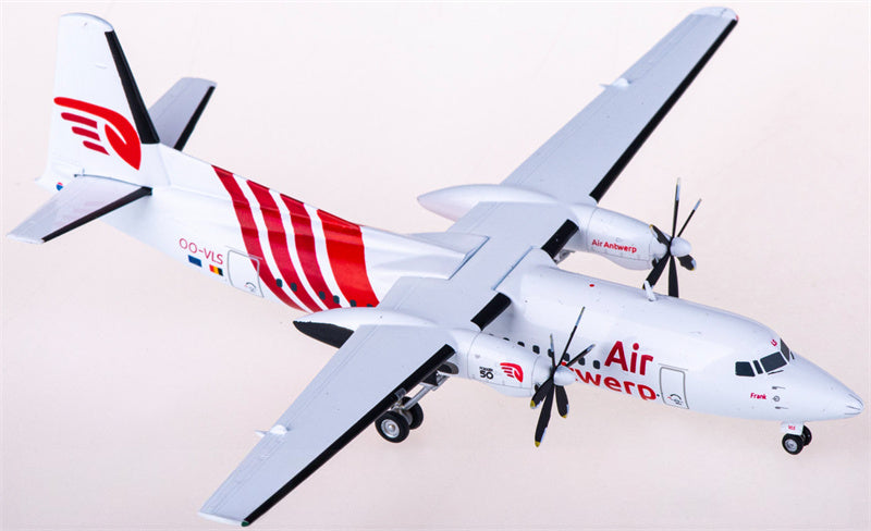 Herpa Air Antwerp for Fokker 50 OO-VLS 1:200 Aircraft Pre-built  Airliner Model Display