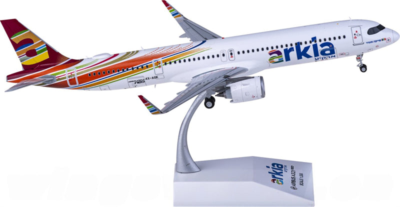 JC Wings Arkia Airbus A321neo 4X-AGK 1:200 Diecast Model view 1