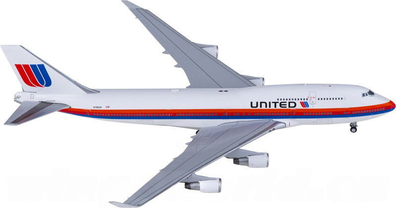 JC Wings United Airlines Boeing 747-400 N185UA 1:400 Diecast Model view 1