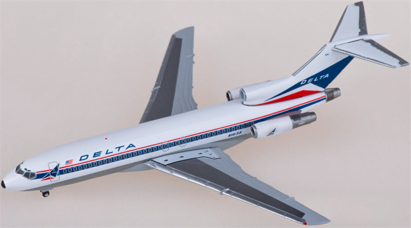 ヘルパ デルタ航空 ボーイング727-100 N1635 1:500 飛行機 組み立て済み旅客機モデル ディスプレイ