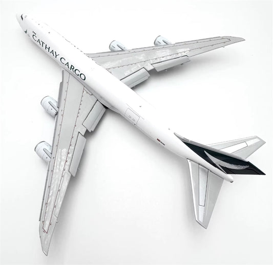 YY Wings Cathay Pacific Cargo for Boeing 747-8F B-LJN Flaps Down 1:400 Airplane Pre-built  Airliner Model Display