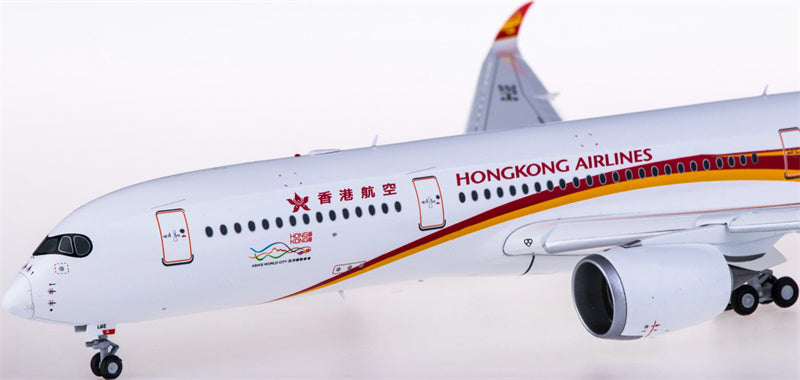 JC Wings Hong Kong Airlines Airbus A350-900XWB B-LGE Flaps Down 1:200 Diecast Model view 2