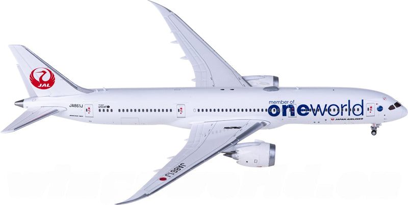 JC Wings Japan Airlines Boeing 787-9 Dreamliner JA861J One World 1:400 Diecast Model view 2