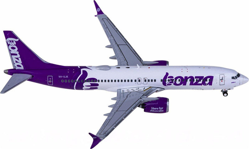 Geminijets Bonza Boeing 737 MAX 8 VH-UJK 1:400 Airplan Diecast Model view 3