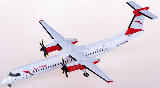 Herpa Austrian Airlines Bombardier Dash 8 Q400 OE-LGN 1:200 Diecast Model view 1