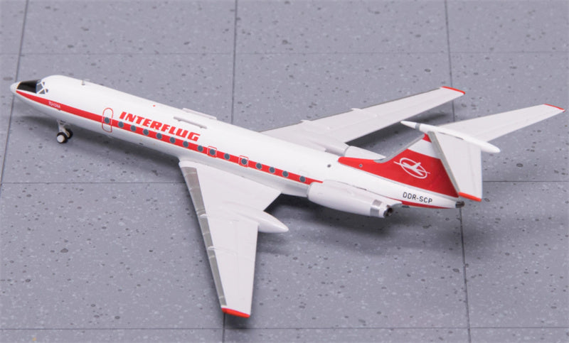 PandaModel Interflug TU-134A DDR-SCP 1:400 Aircraft Pre-built Model