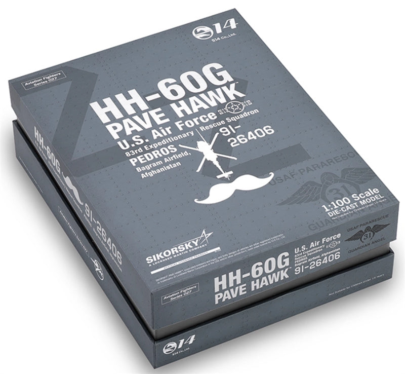 S14 HH-60G PAVE HAWK helicopter US Air Force 83rd Expeditionary Rescue Squadron Pedros Bagram Airfield Afghanistan 91-26406 1:100 Aircraft Pre-built Model