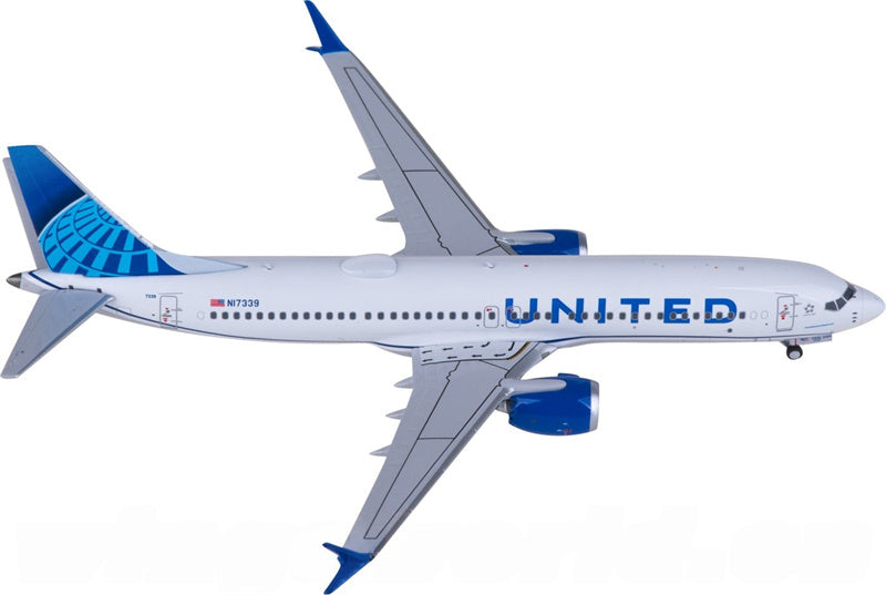 NG Models United Airlines Boeing 737 MAX 8 N17339 1:400 Aircraft Pre-built  Airliner Model Display