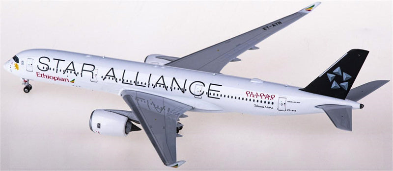 Phoenix Ethiopian Airlines Airbus A350-900 ET-AYN Star Alliance 1:400 Diecast Model view 3