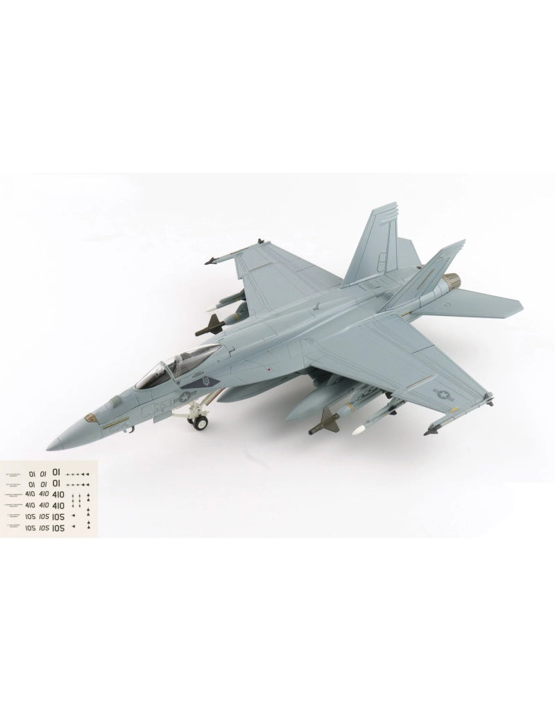 HOBBY MASTER US Navy F/A-18E Dagger Team 1:72 Model   w/decals for 01, 105, 410 airplanes