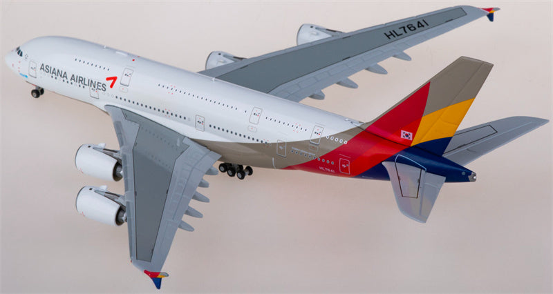 JC Wings Asiana for Airbus A380 HL7641 1:400 Airplane Pre-built  Airliner Model Display