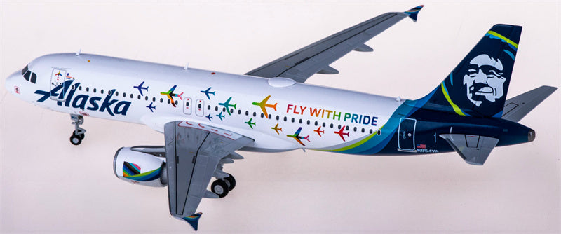Geminijets Alaska Airlines Airbus A320 N854VA Fly With Pride 1:200 Diecast Model view 2
