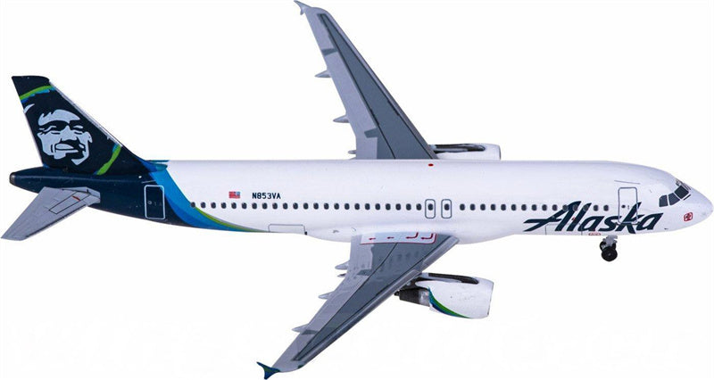 AeroClassics Alaska Airlines Airbus A320 N853VA 1:400 Diecast Model view 2