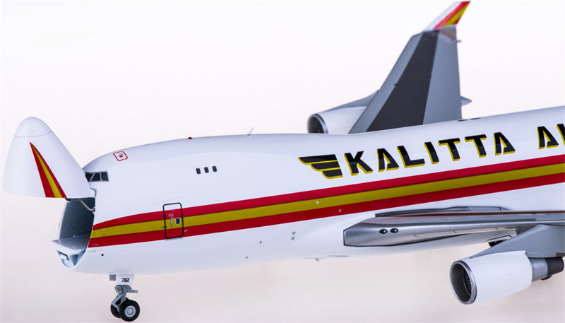 Geminijets Kalitta Air for Boeing 747-400ERF N782CK Interactive Series 1:200 Airplane Pre-built  Airliner Model Display