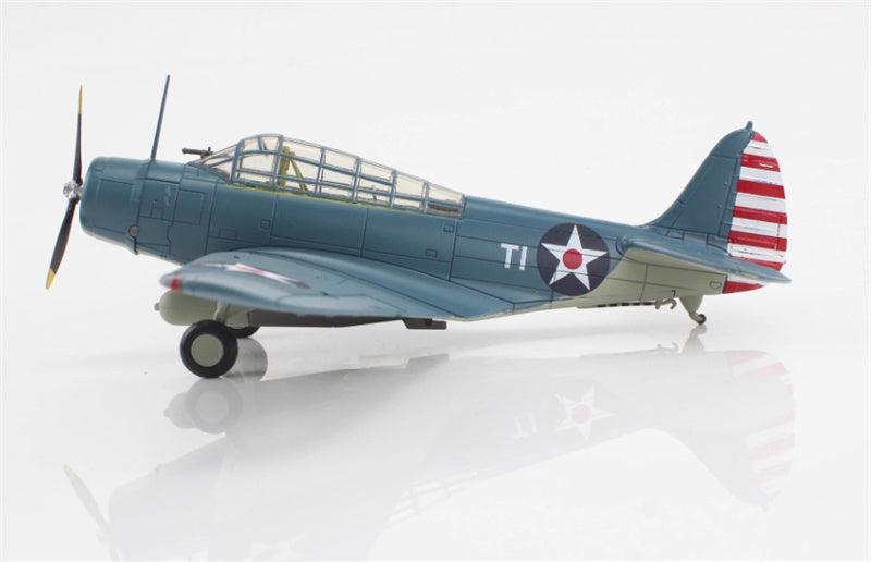 SkyMax TBD-1 Devastator Battle of Coral Sea white T-1 Lt. Cdr. James Brett VT-2 USS Lexington May 1942 1:72 Airplane Pre-built Model