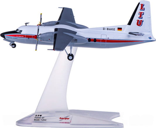 Herpa LTU International Fokker 27 D-BAKE 1:200 Diecast Model view 1