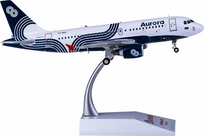 JC Wings Aurora for Airbus A319 VP-BUO 1:200 Airplane Pre-built  Airliner Model Display