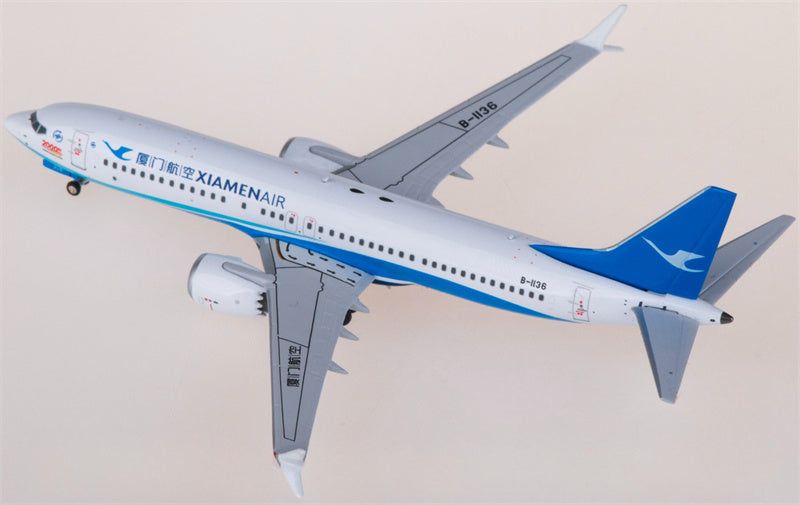 NG Models XiamenAir Boeing 737 MAX 8 B-1136 1:400 Diecast Model view 1