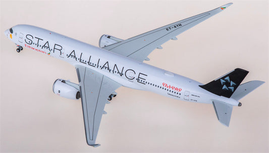 NG Models Ethiopian Airlines Airbus A350-900 ET-AYN SkyTeam 1:400 Diecast Model view 1