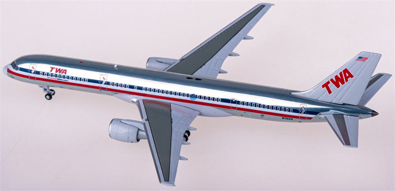 NG Models TWA Boeing 757-200 N704X 1:400 Diecast Model view 4