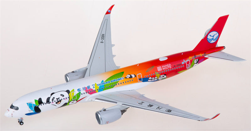 NG Models Sichuan Airlines Airbus A350-900 B-306N 1:400 Diecast Model view 2