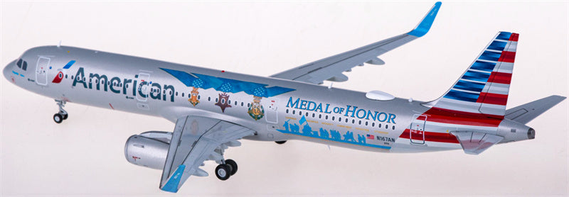 Geminijets American Airlines Airbus A321 N167AN Flagship Valor Medal of Honor 1:200 Diecast Model view 4