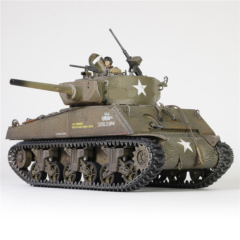 Metal Proud US medium tank Sherman M4A3E2 (75) Jumbo Cobra King 1:32 Tank Pre-built Model