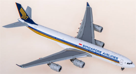 Hxmodels Singapore Airlines Airbus A340-500 9V-SGE flaps down 1:400 Diecast Model view 1